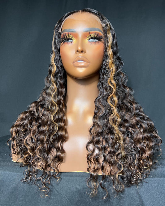 “JALIAH” (Ready to Ship Wig) 5X5 CLOSURE, HD LACE, 18-INCH, CURLY, LAST 2 YEARS PLUS, READY TO WEAR WIG