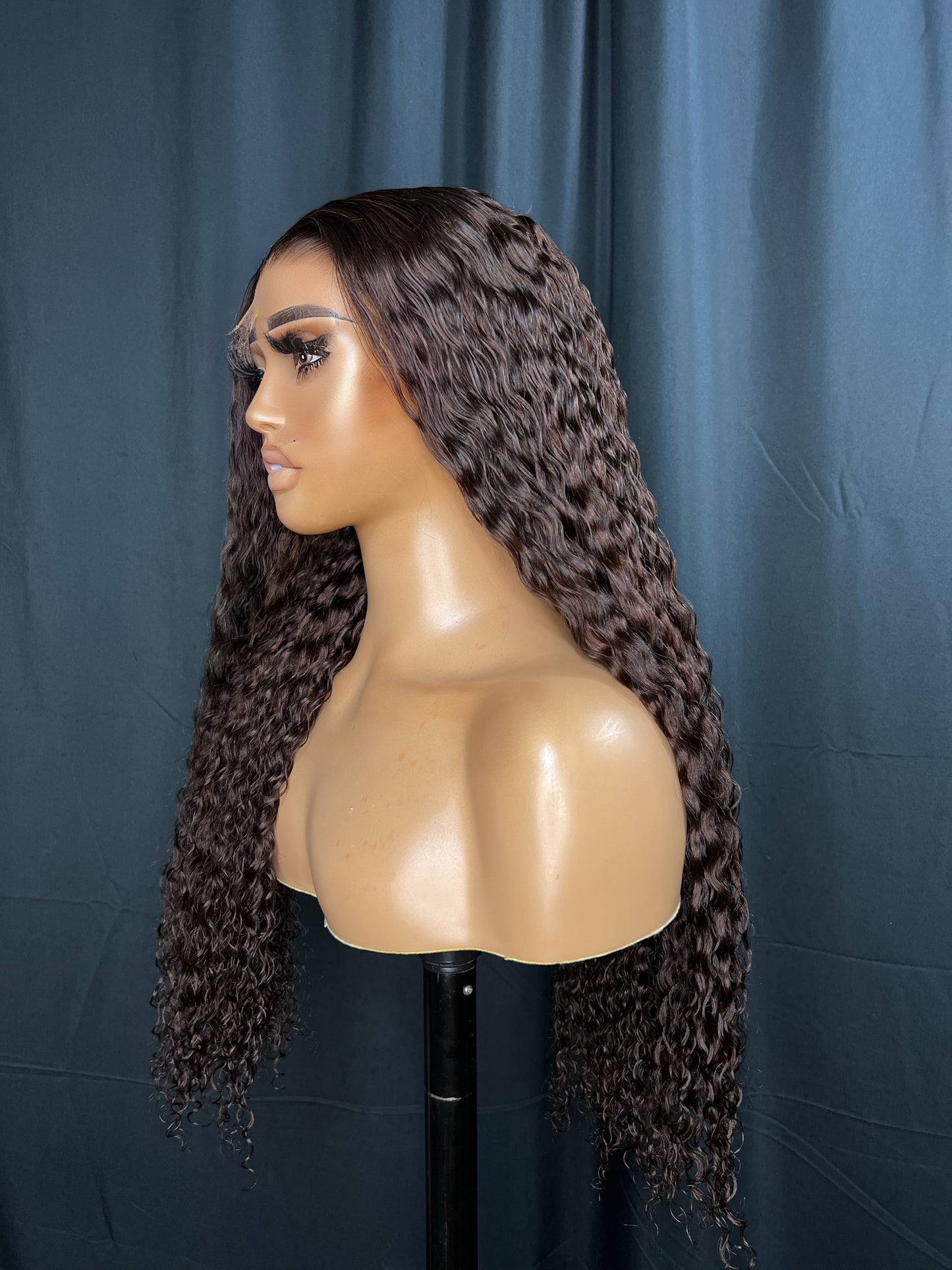 “TALIYAH” 5x5 HD LACE CLOSURE, 26 INCHES, CURLY, READY TO WEAR WIG