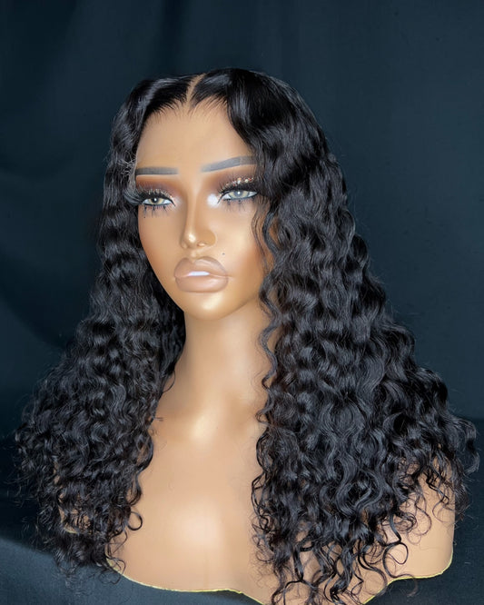 “INDIE” 5X5 HD LACE CLOSURE, GLUE-LESS, 16-INCH, BEST CURLY HAIR, READY TO SHIP WIG