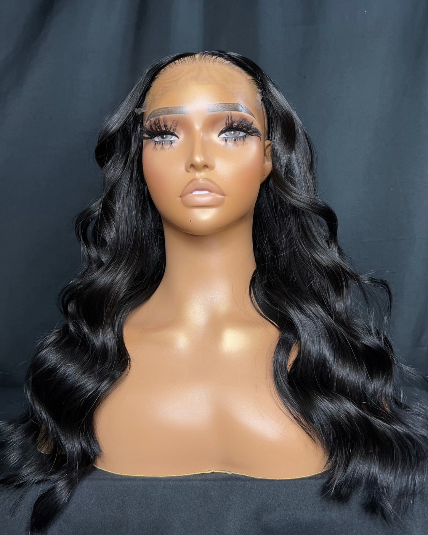 “VIANCA” SMALL CAP, LAST 3 YEAR PLUS, 5x5 CLOSURE, HD LACE, 18-INCH, STRAIGHT, JET BLACK, READY TO SHIP WIG
