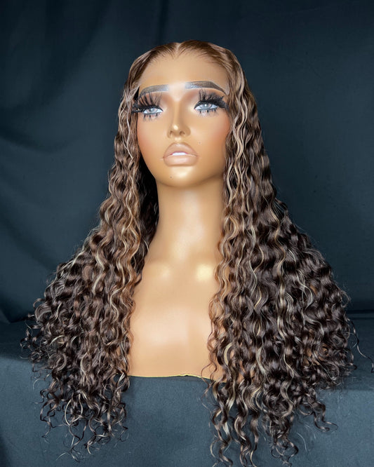 “JOSEFINA” 5X5 HD LACE CLOSURE, 2O-INCH, GLUE-LESS, BEST CURLY HAIR, READY TO SHIP WIG