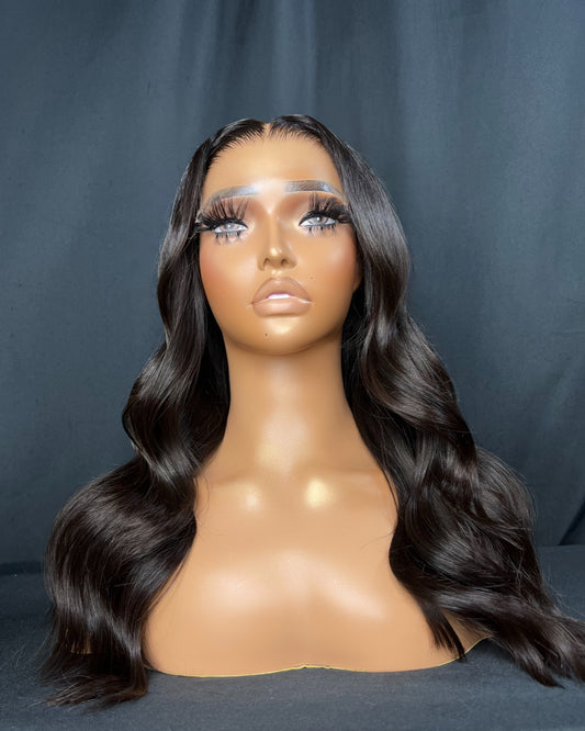 “ZOE” LARGE CAP, LAST 3 YEAR PLUS, 5x5 CLOSURE, HD LACE, 16-INCH, STRAIGHT, READY TO SHIP WIG