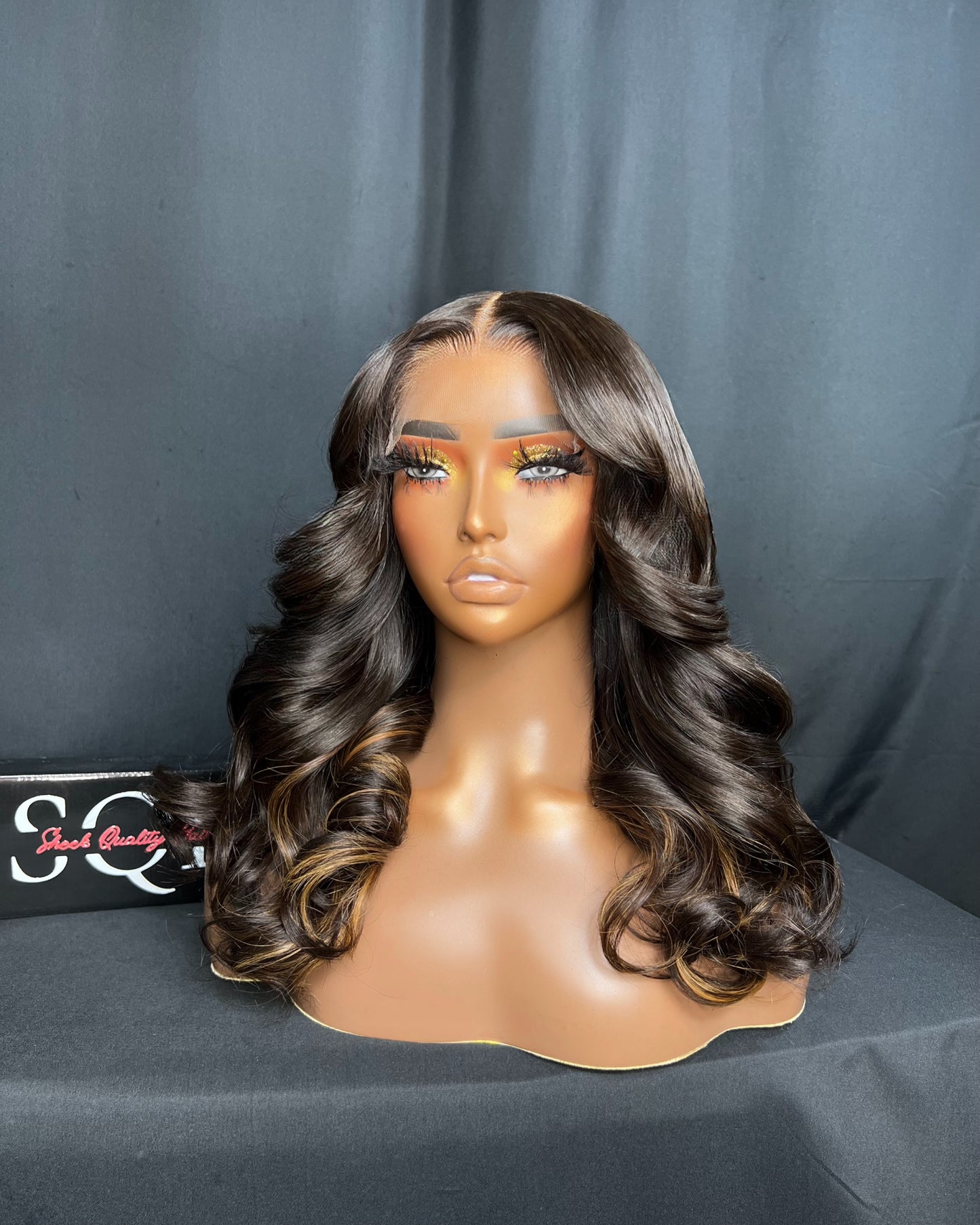 "SERENITY" 5X5 CLOSURE, HD LACE, BODY WAVE, CUSTOM HIGHLIGHT TONES, LAST 3 YEARS PLUS, READY TO WEAER WIG