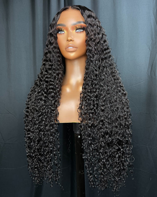 “KHAYA” 5X5 HD LACE CLOSURE, 30-INCH, CURLY, GLUE-LESS, READY-TO-WEAR WIG