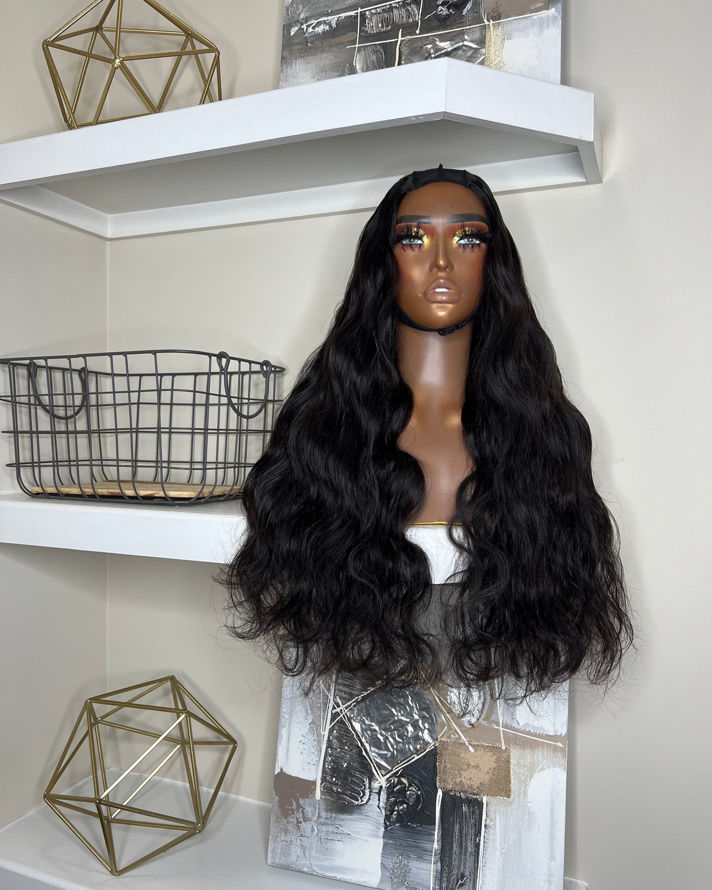 BODY WAVE, U-PART, 22-INCH WIG