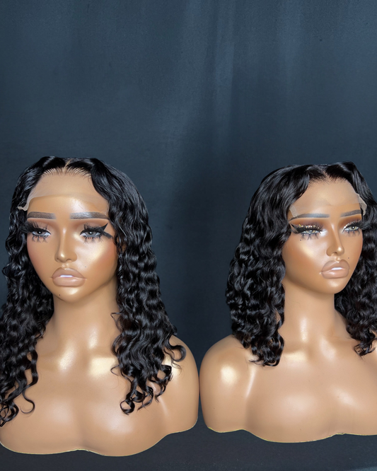 “JANET” (Ready to Ship Wig) 5x5 CLOSURE, TRANSPARENT LACE, DEEP WAVE, READY TO WEAR WIG