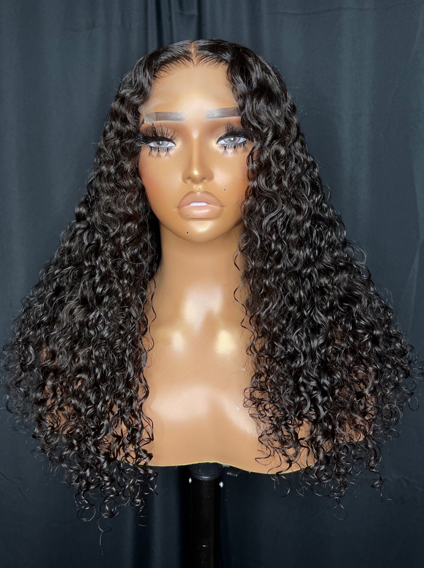 “BRAYLA” 5x5 HD LACE CLOSURE, 18-INCH, DEEP WAVE, GLUE-LESS WIG