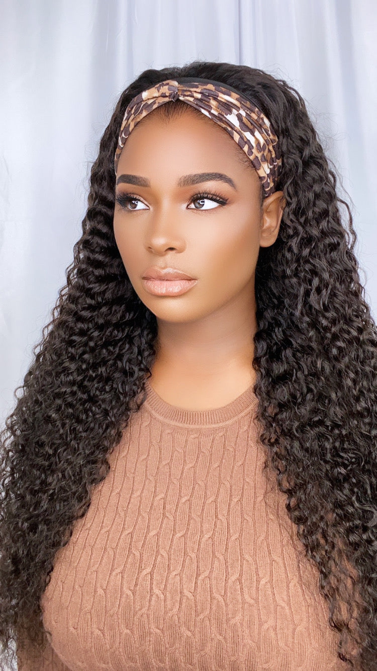 “HEADBAND WIG” (Pre-Order Wig) CURLY, BEGINNER FRIENDLY, EASY TO WEAR WIG