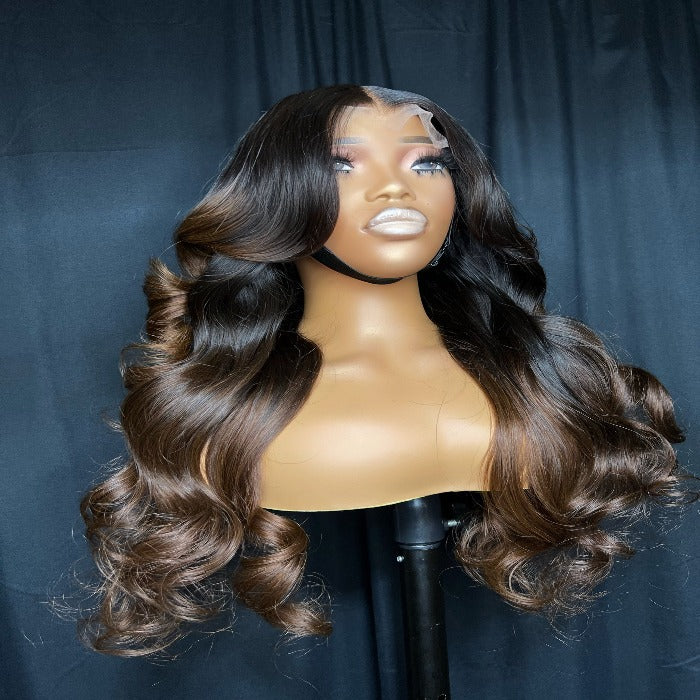 brown wigs on dark skin